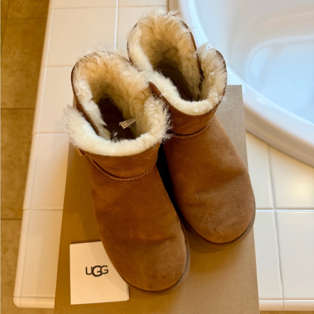 Ugg Mini Bailey Button Shearling Boots - image 4